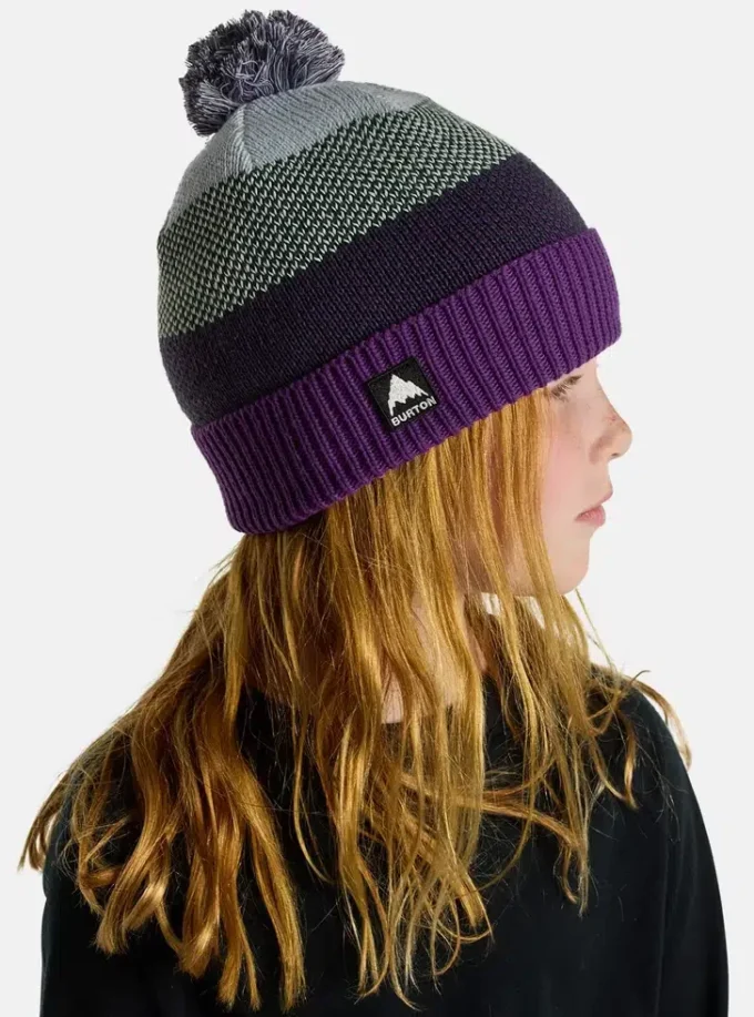 Berretto con pompon foderato in pile Burton per bambini