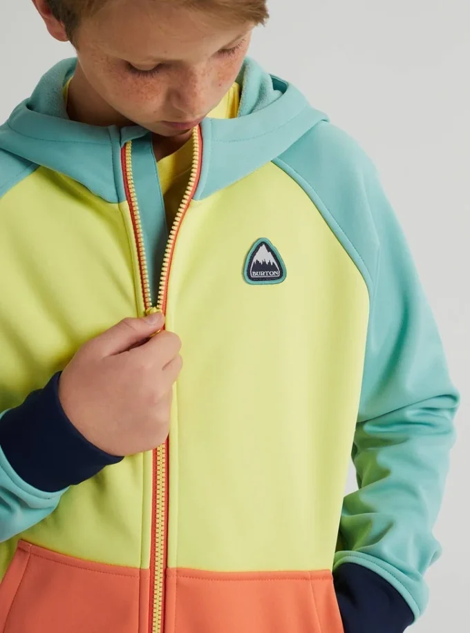 Felpa con cappuccio e zip integrale Burton Crown Bonded per bambini Felpa con cappuccio e zip integrale Burton Crown Bonded per bambini