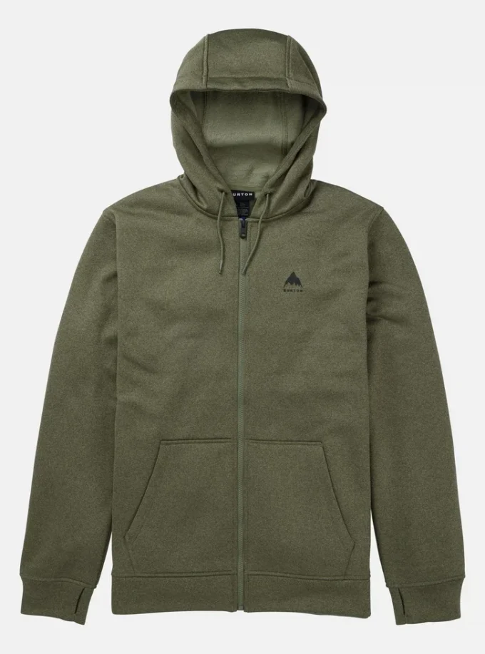 Felpa con cappuccio e zip integrale Burton Oak da uomo Felpa con cappuccio e zip integrale Burton Oak da uomo