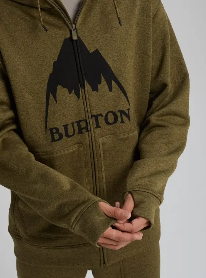 Felpa con cappuccio e zip integrale Burton Oak da uomo Felpa con cappuccio e zip integrale Burton Oak da uomo