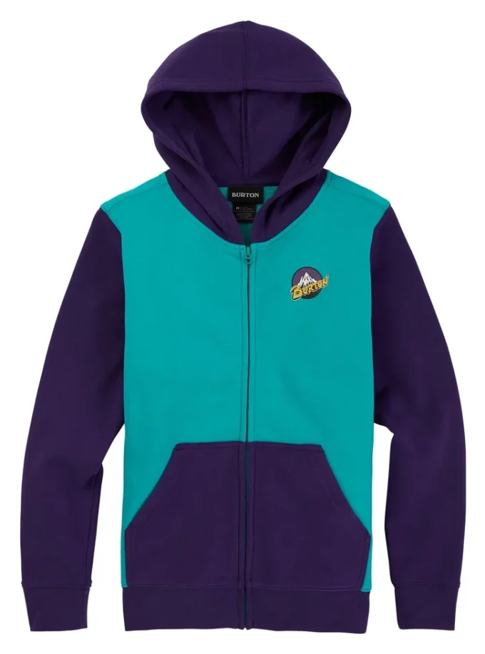 Felpa con cappuccio e zip integrale Burton Retro Mountain per bambini Felpa con cappuccio e zip integrale Burton Retro Mountain per bambini