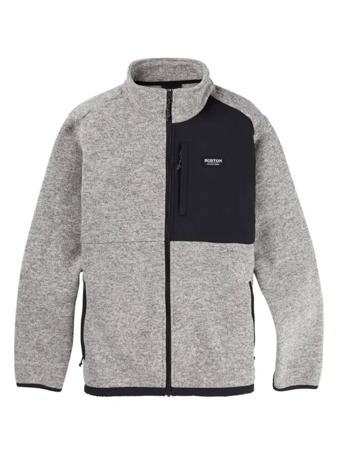 Maglione Burton Hayrider da uomo in pile con zip integrale Maglione Burton Hayrider da uomo in pile con zip integrale