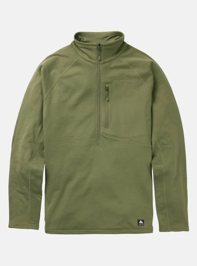 Pile Burton Stockrun Grid Half-Zip da uomo (campione)